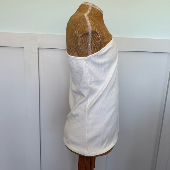 Spanx NEW Ribbed One Shoulder Top Women’s Large Ivory White Sexy Datenight - Picture 4 of 8